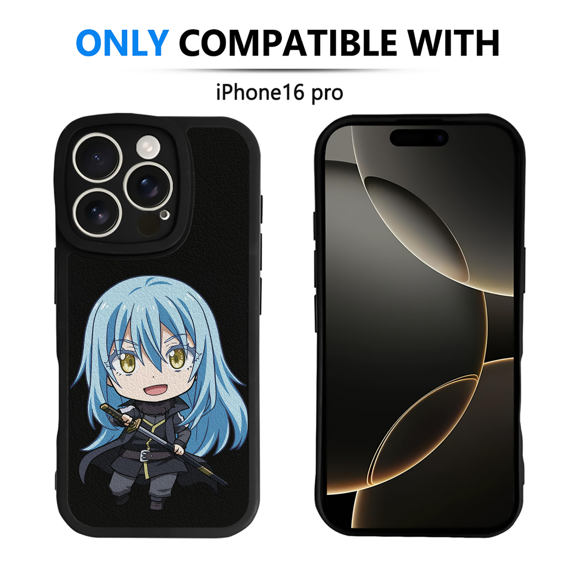 （画像用） 転スラ Regarding Reincarnated to Slime 【iPhone 16シリーズ対応】シリコンスマホケース（レザー調） 材質：シリコン